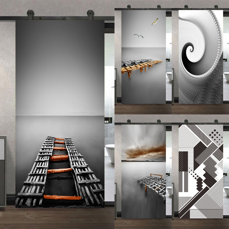 Full Cover Adhesive - Door Stickers Adhesive Black and White